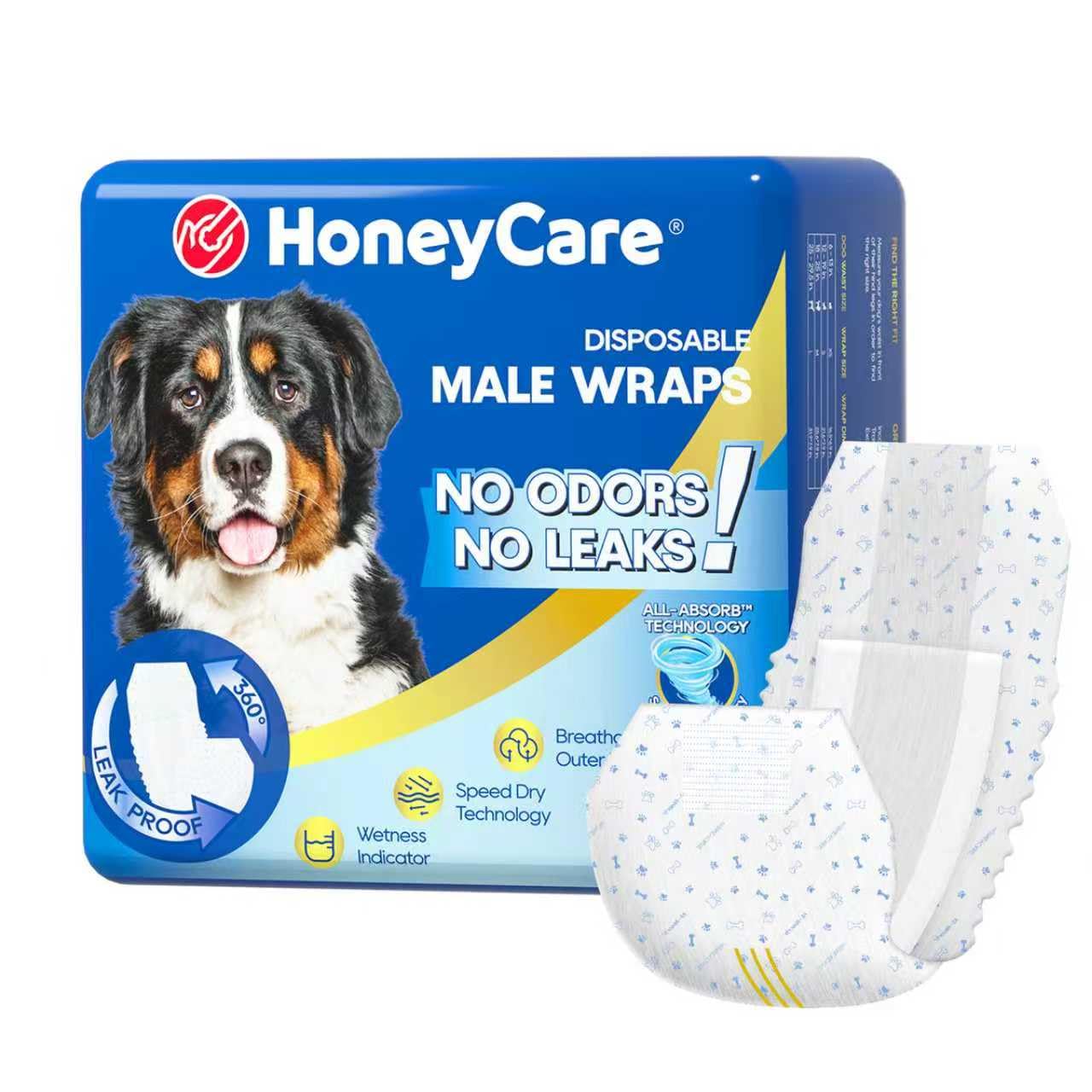 HONEYCARE All-Absorb 犬用オムツ　S 40枚　12袋セット Amazon | HONEYCARE ハニーケア 犬 おむつ 男の子用マナーおむつ